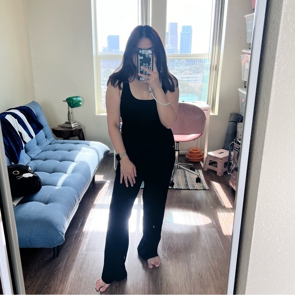 Reformation Black Knit Jumpsuit‎ S​​​​​​​​​​​